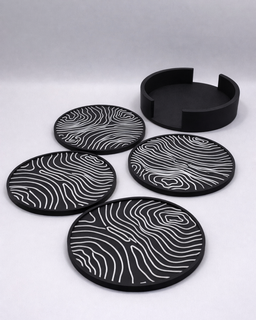 Topographic / Depth Map Coaster Set