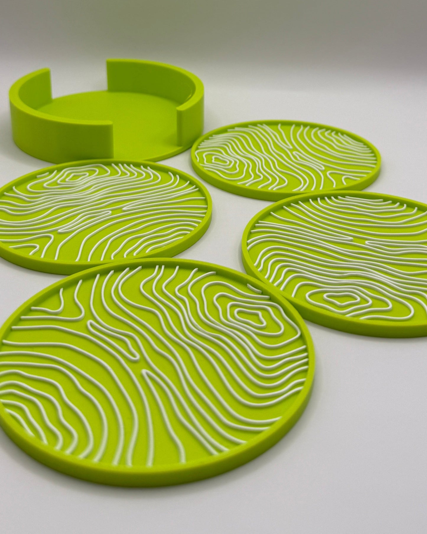Topographic / Depth Map Coaster Set