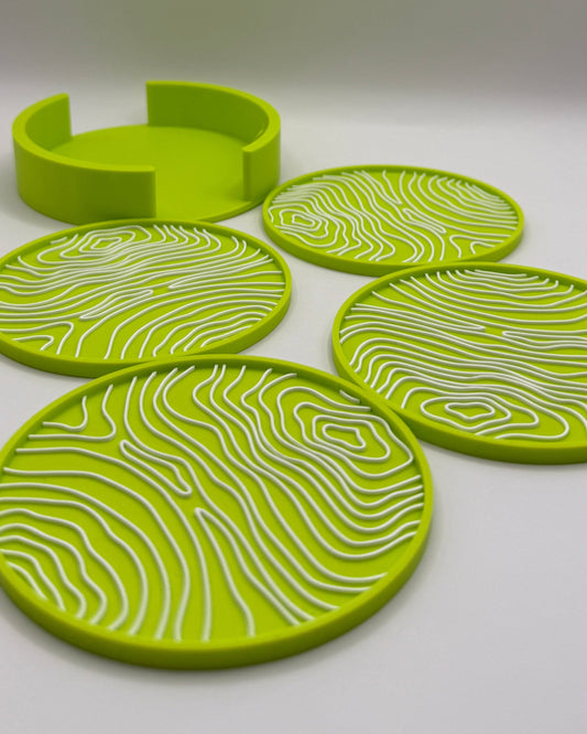 Topographic / Depth Map Coaster Set