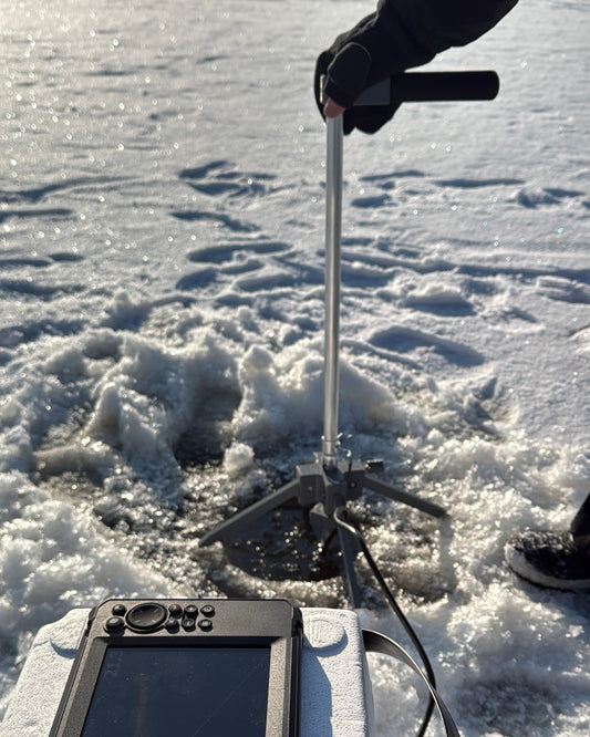 Winter Fishing Live Sonar Rotator (Full Kit With Aluminum Pole)